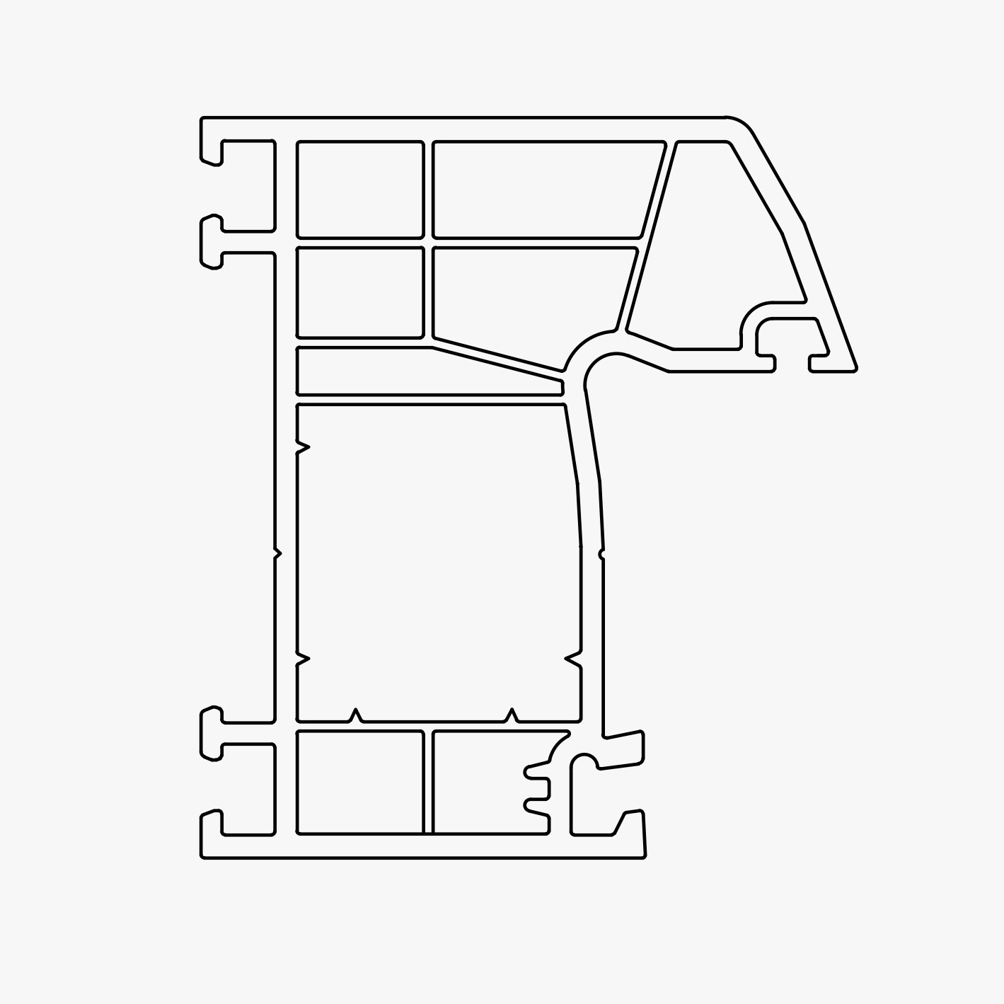 70 Lik Pvc Kasa Profili 5 odacık